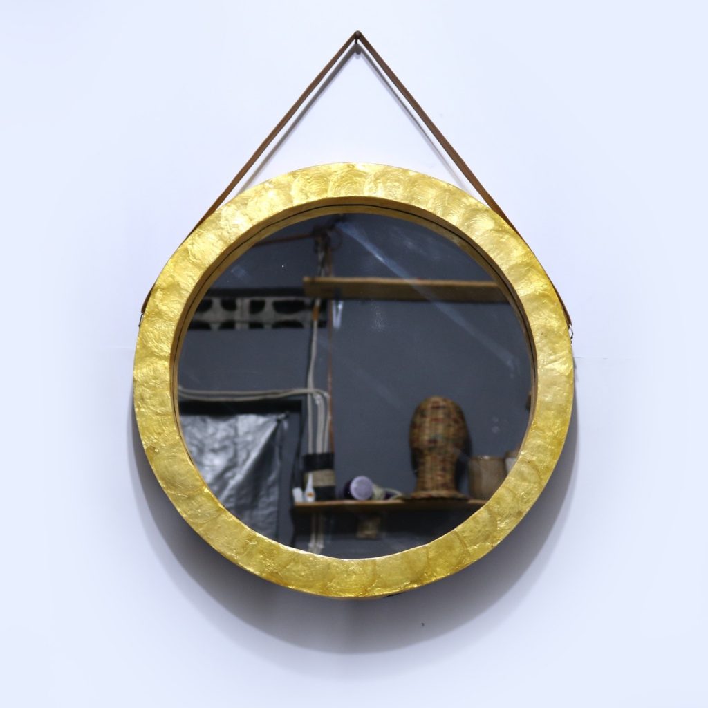MIRROR KERANG BULAT KUNING